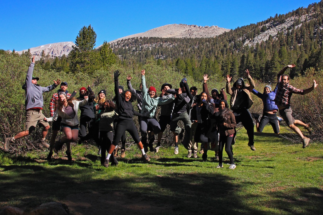 Health and Yoga students at Golden Trout Camp